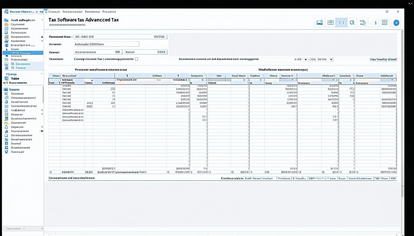 Advanced tax software interface